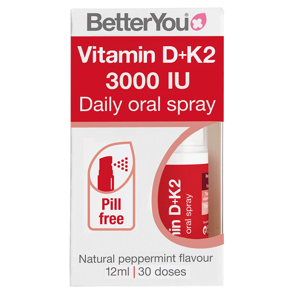 BetterYou Vitamin D3000 + K2 Daily Oral Spray 12ml