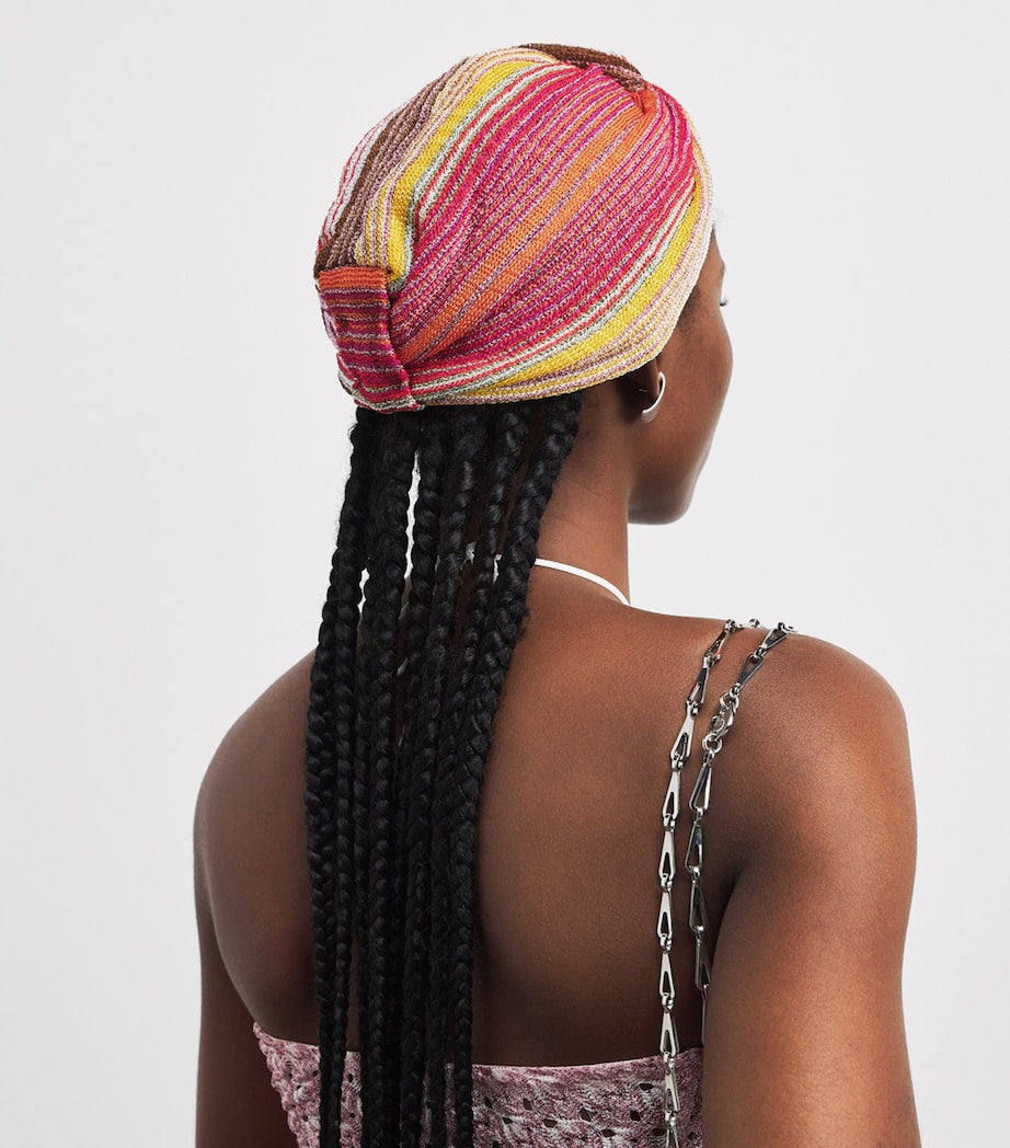 Missoni knot-front stripe turban - British product