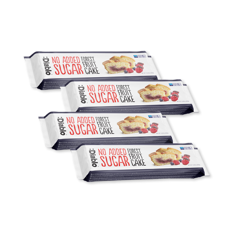 Diablo forest fruit cake no added sugar 450g pack of 4, UK version