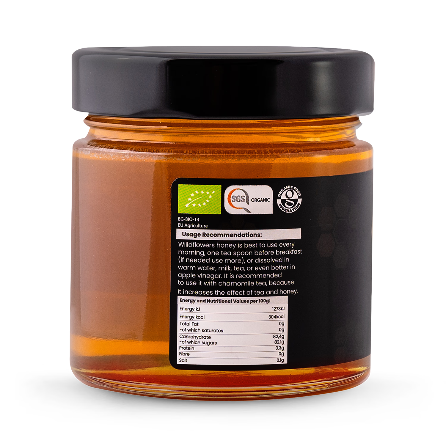 BioHoney raw organic linden honey 300g, imported from the UK