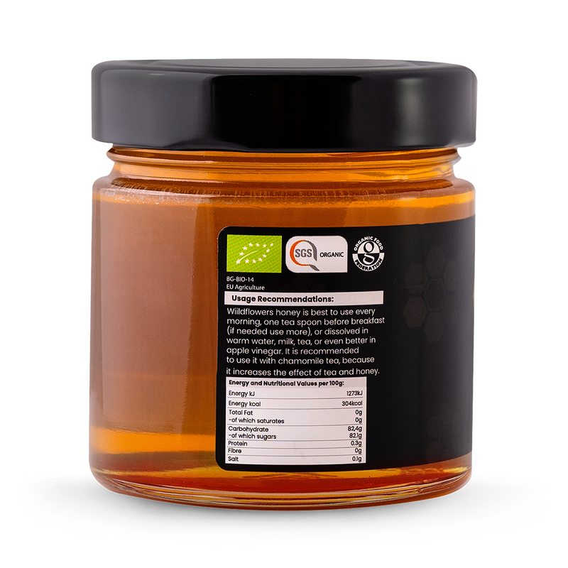 BioHoney raw organic linden honey 300g, imported from the UK