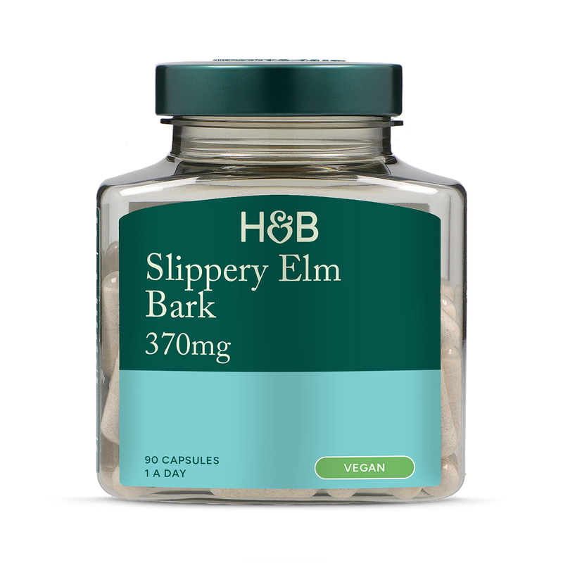 Holland & Barrett Slippery Elm Bark Capsules 90 count (British brand)