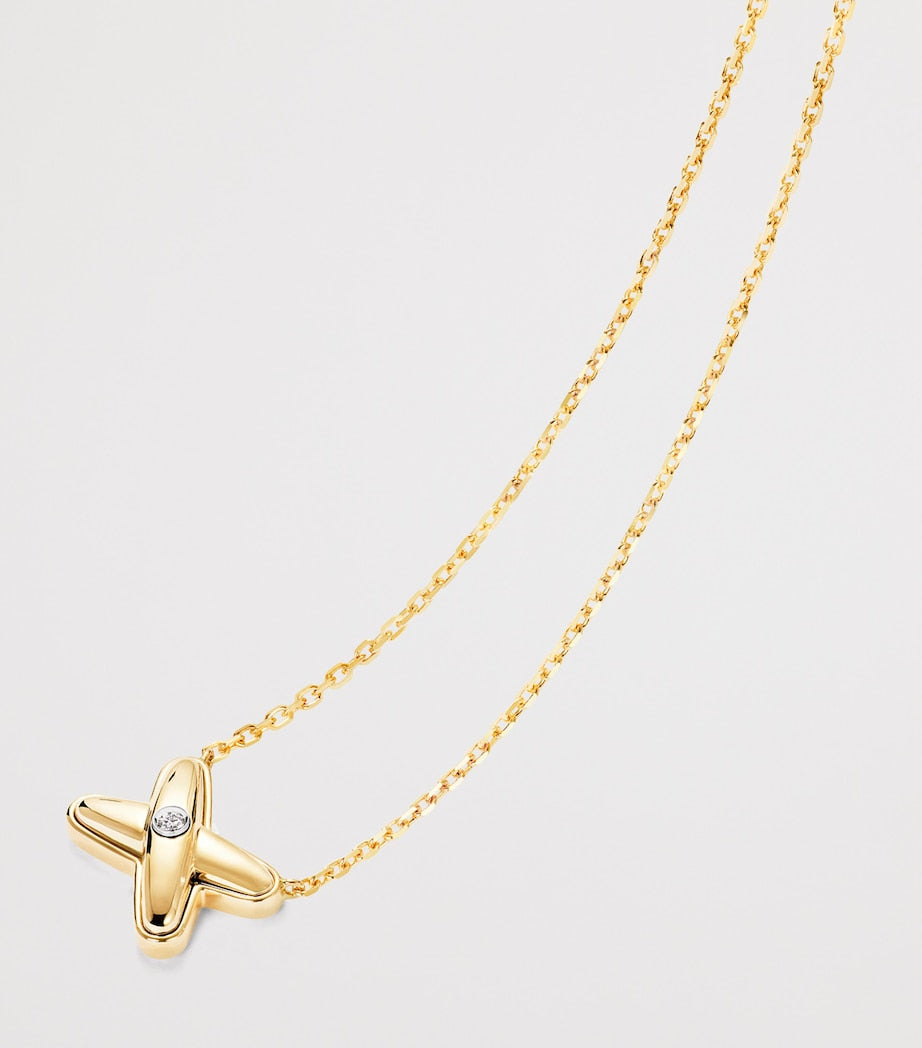 Chaumet Jeux de Liens pendant necklace yellow gold diamond, imported from the UK