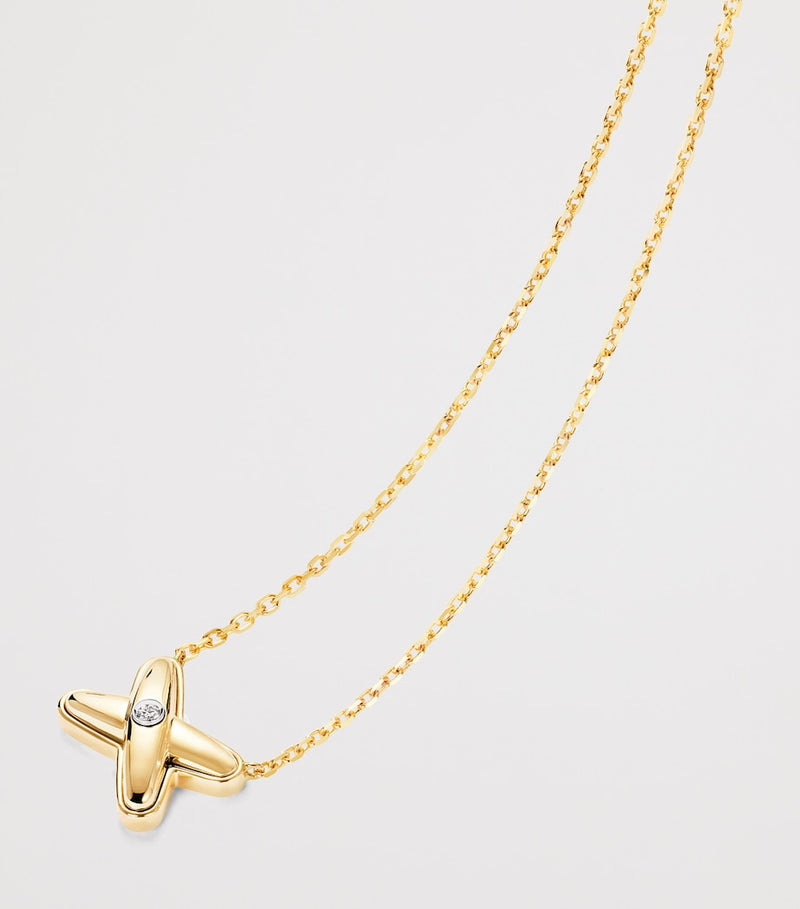 Chaumet Jeux de Liens pendant necklace yellow gold diamond, imported from the UK