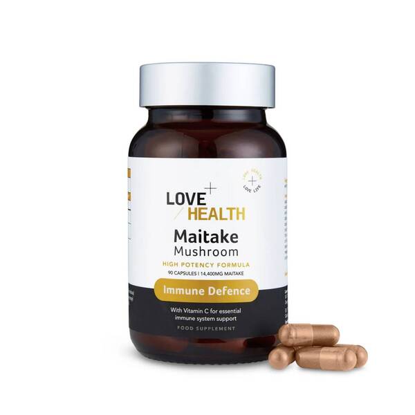 Love Health Immune Defense Maitake Mushroom Capsules 500mg, UK version