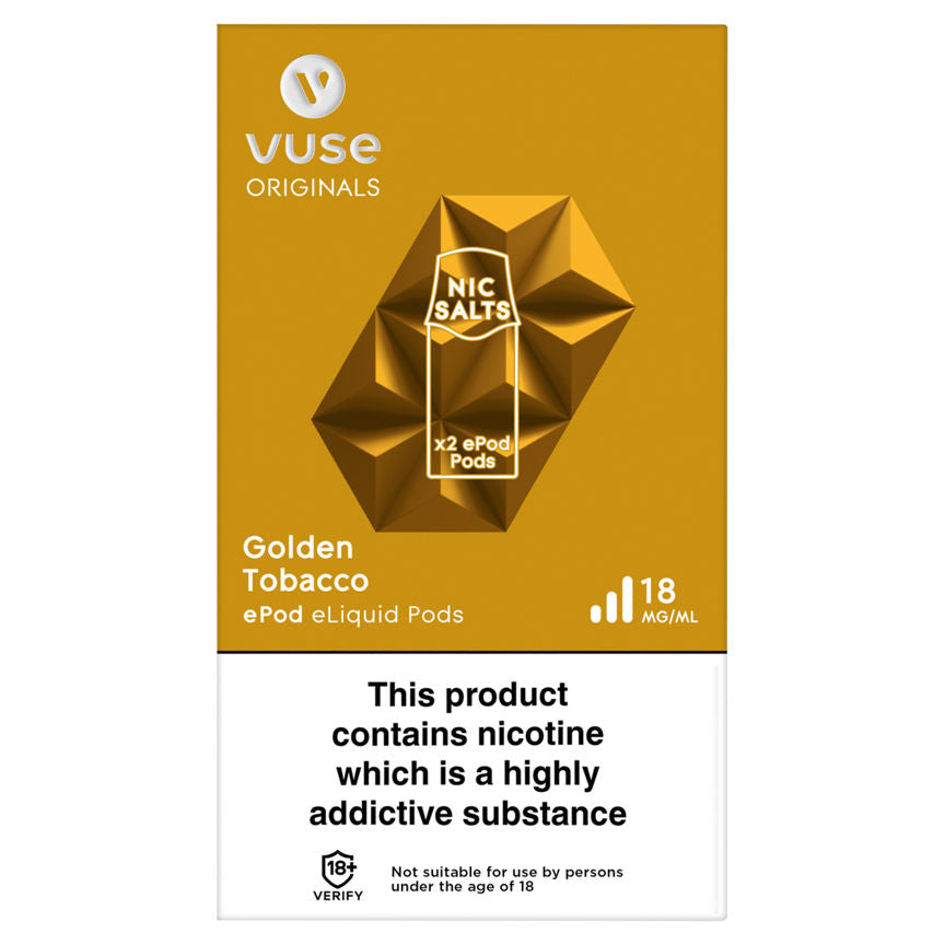 Vuse ePod Pods vPro Golden Tobacco 18mg/ml GOODS ASDA   