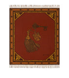 Etro wool fringed herald throw 180cm x 140cm - British product