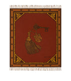 Etro wool fringed herald throw 180cm x 140cm - British product