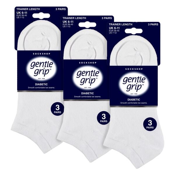 Gentle Grip men's diabetic honeycomb ankle socks 9 pack (British brand)