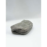 SVNX crystal pouch clutch bag in silver (British brand)