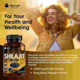 New Leaf Shilajit Capsules 1400mg + 60% Fulvic Acid 120 Caps GOODS Superdrug   