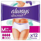 Always Discreet Underwear Incontinence Pants Normal M 12 GOODS Superdrug   