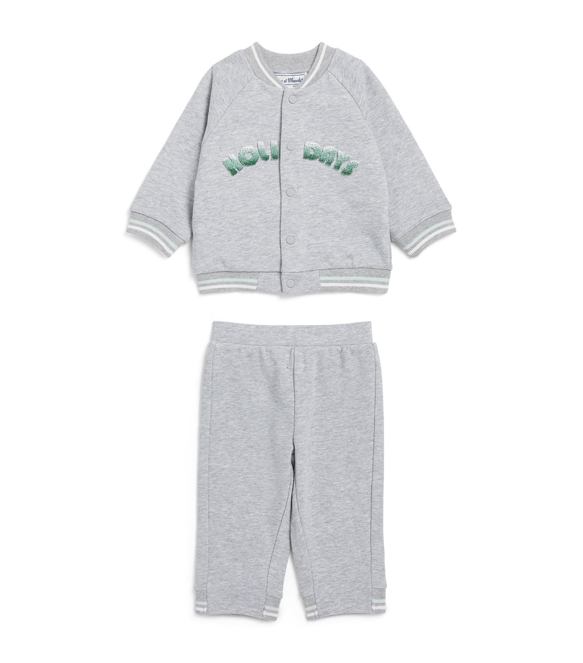 Tartine et Chocolat cotton appliqué track jacket and sweatpants set for ages 3 months to 5 years (British brand)