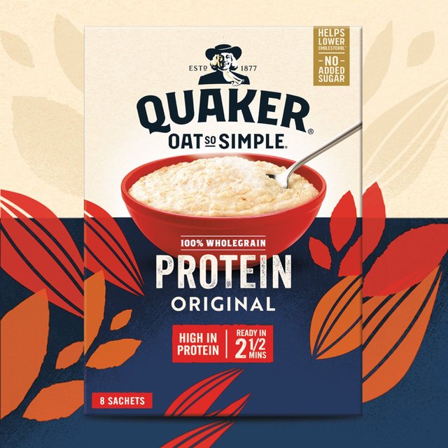 Quaker Oat So Simple Protein Original Porridge Sachets Cereal   8 per pack Cereals M&S   