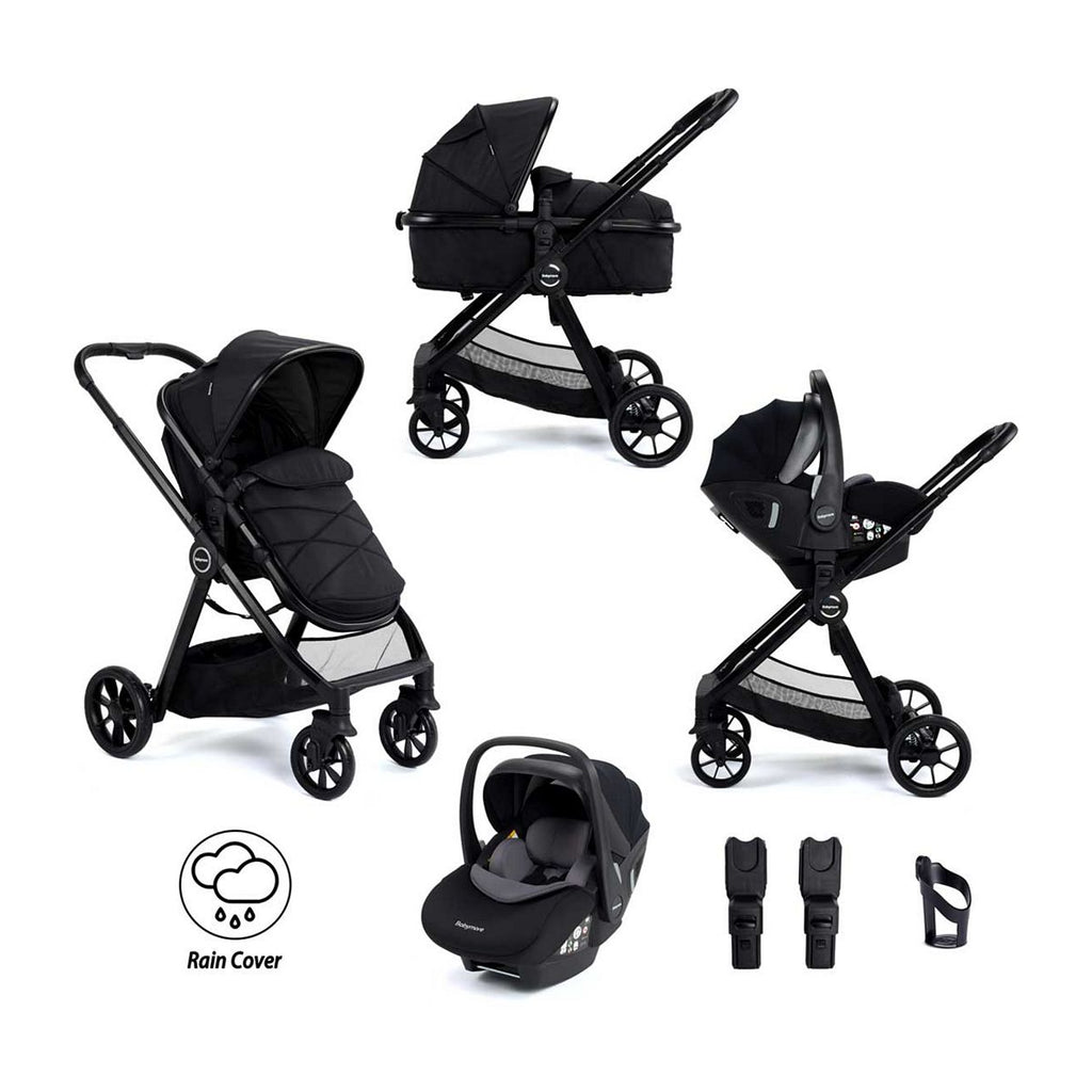 Babymore Mimi Travel System Pecan i-Size Car Seat - Black