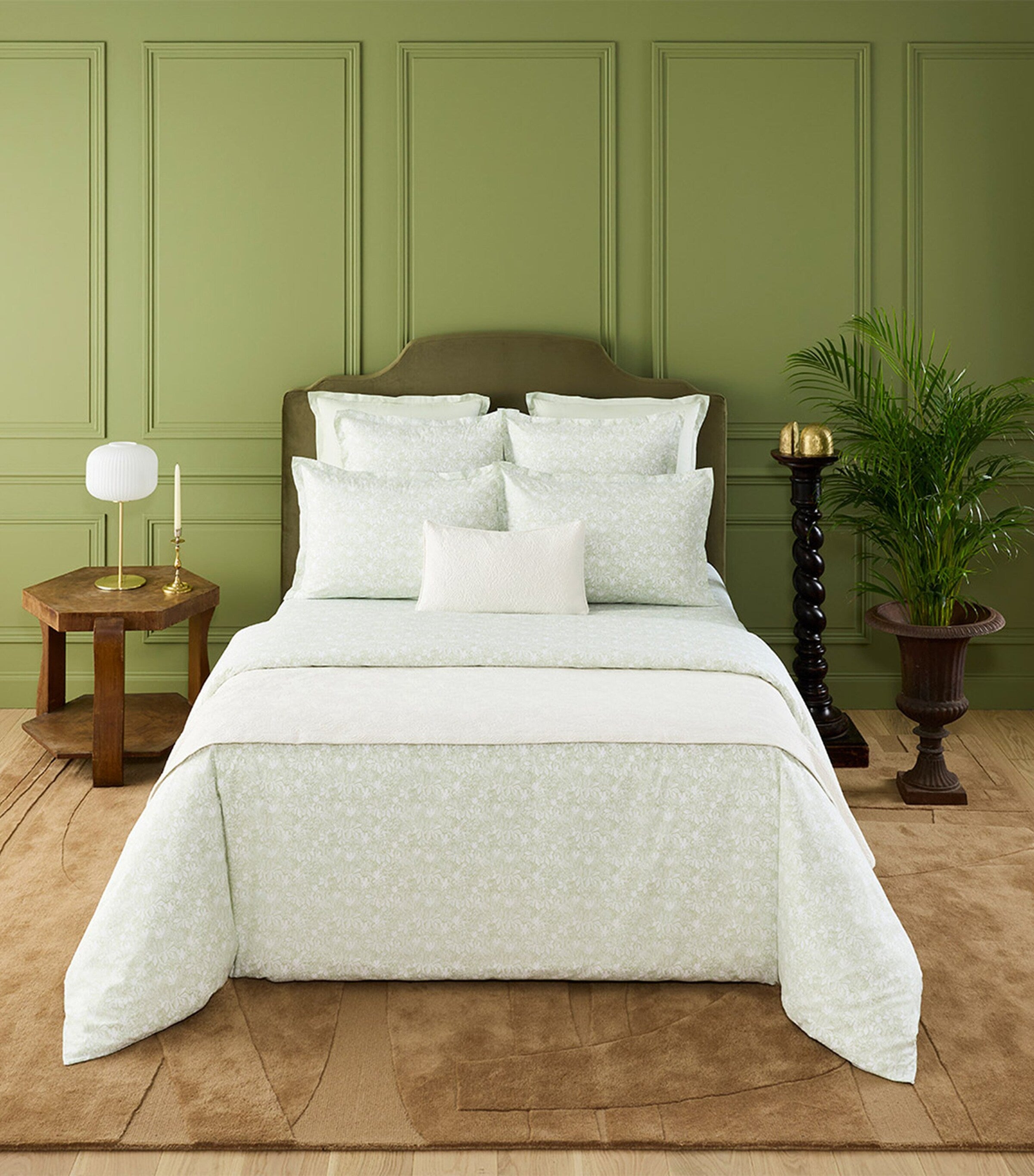 Yves Delorme Capri Amande double flat sheet 240cm x 295cm (British brand)