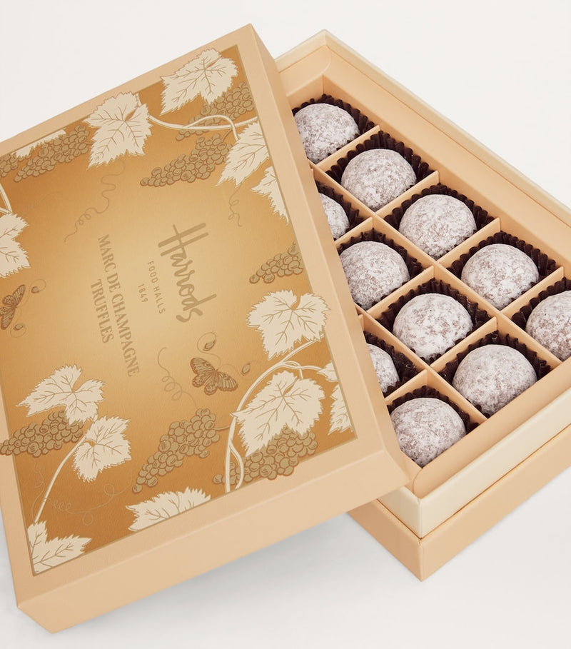 Harrods Marc de Champagne chocolate truffles 175g, UK version