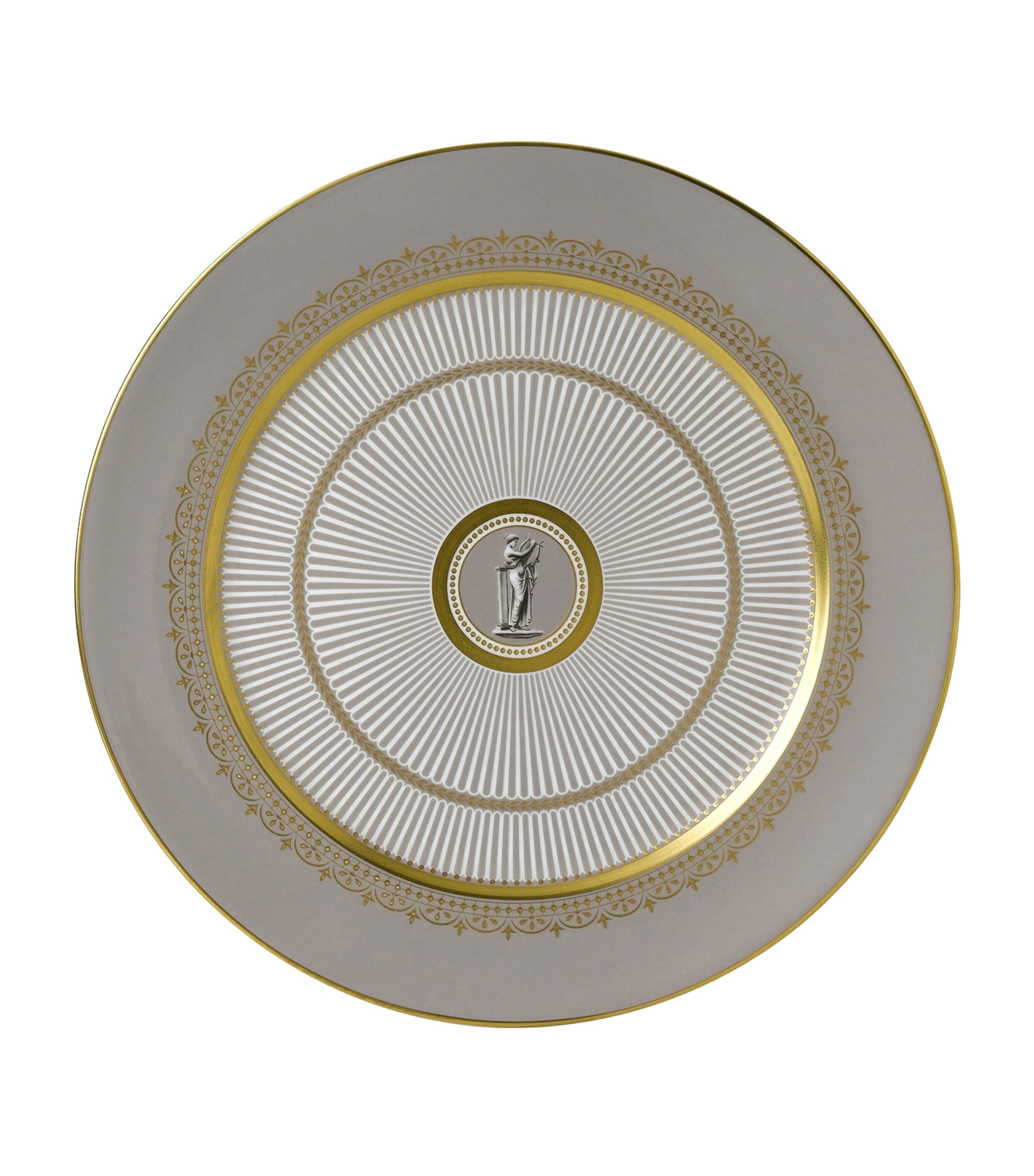 Wedgwood Anthemion Grey fine bone china plate 30.5cm (British brand)