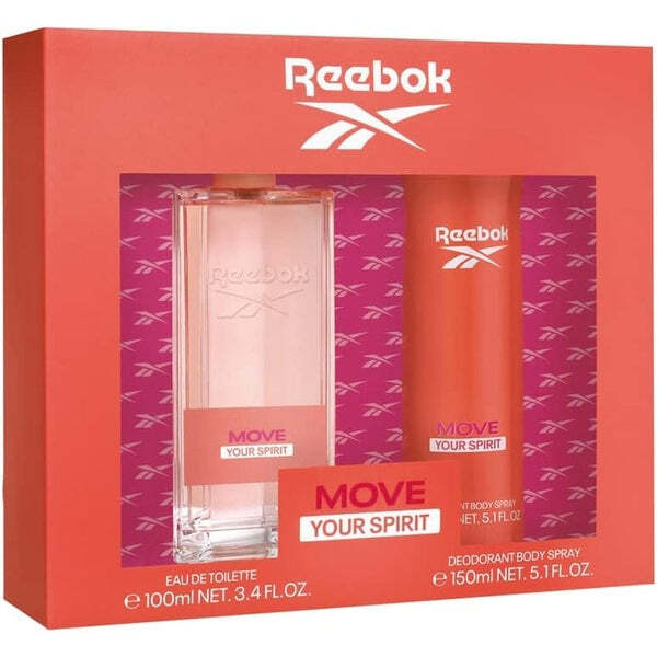 Reebok Move Your Spirit women's fragrance gift set 100ml EDT and 150ml body spray, UK version