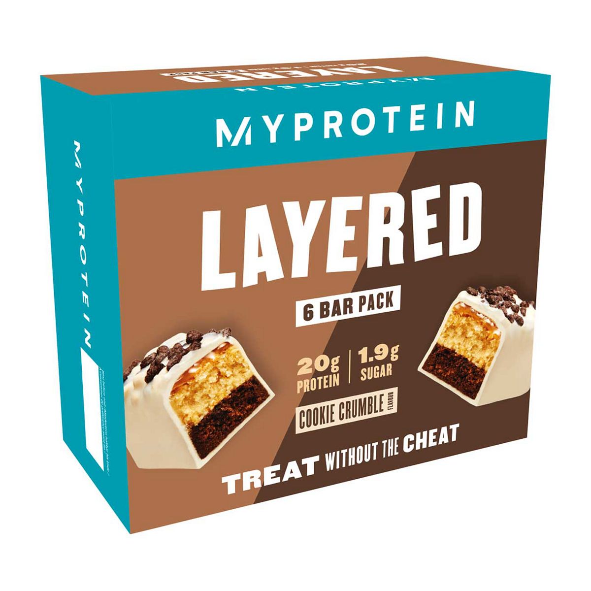 Myprotein Cookie Crumble Layered Bar 60g - 6 Bars GOODS Boots   