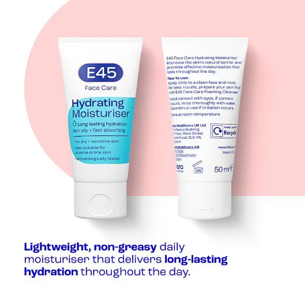E45 face moisturiser dry sensitive skin 50ml - British product