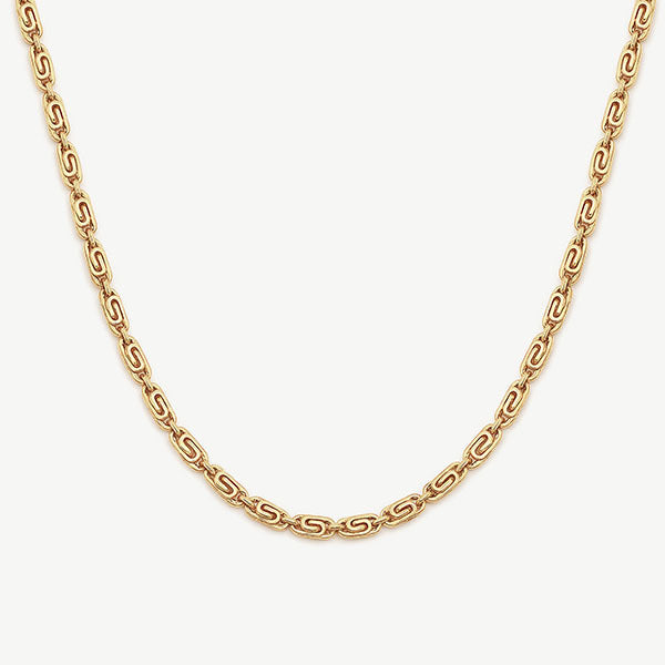 MUCHV thin swirl chain necklace in gold or silver - British product