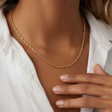 MUCHV thin swirl chain necklace in gold or silver - British product