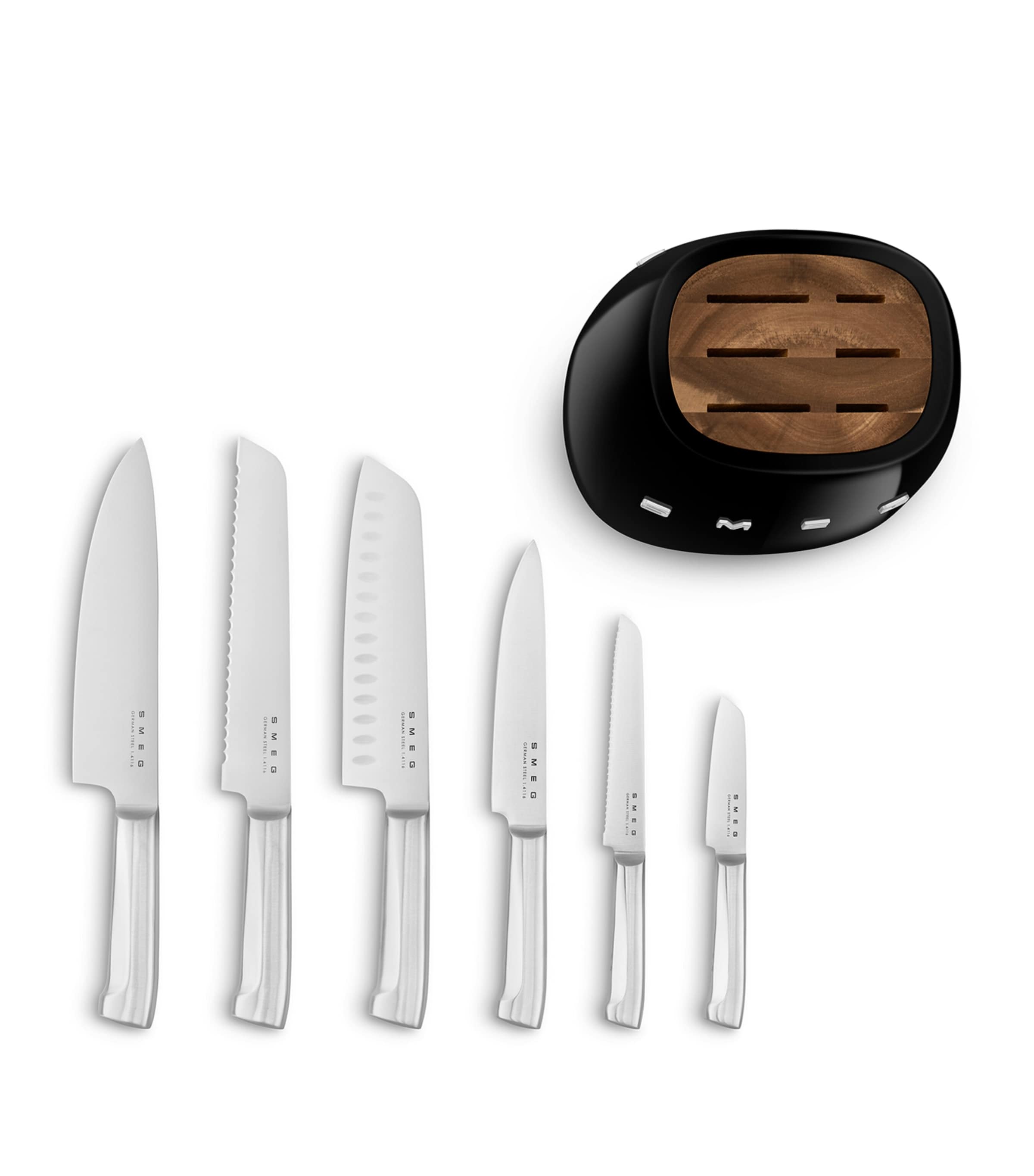 Smeg 6-piece knife block set (British brand)