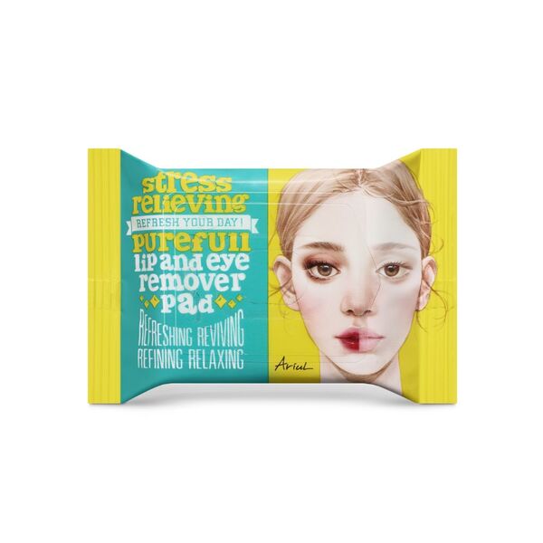Ariul lip and eye remover pads Stress Relieving Purefull 30pcs, UK version