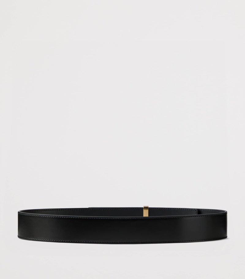 Givenchy calfskin logo-plaque belt, UK version