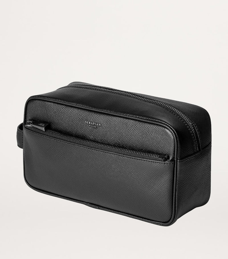 Serapian Leather Evolution wash bag (British brand)