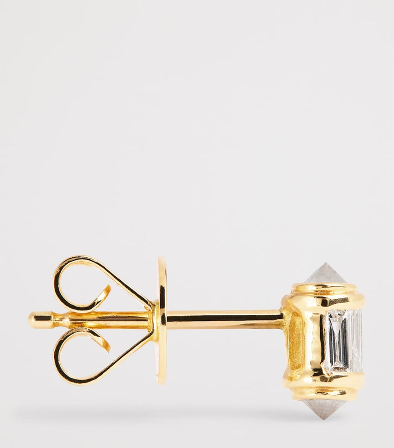 SHAY ripple gold diamond stud earrings (British brand)