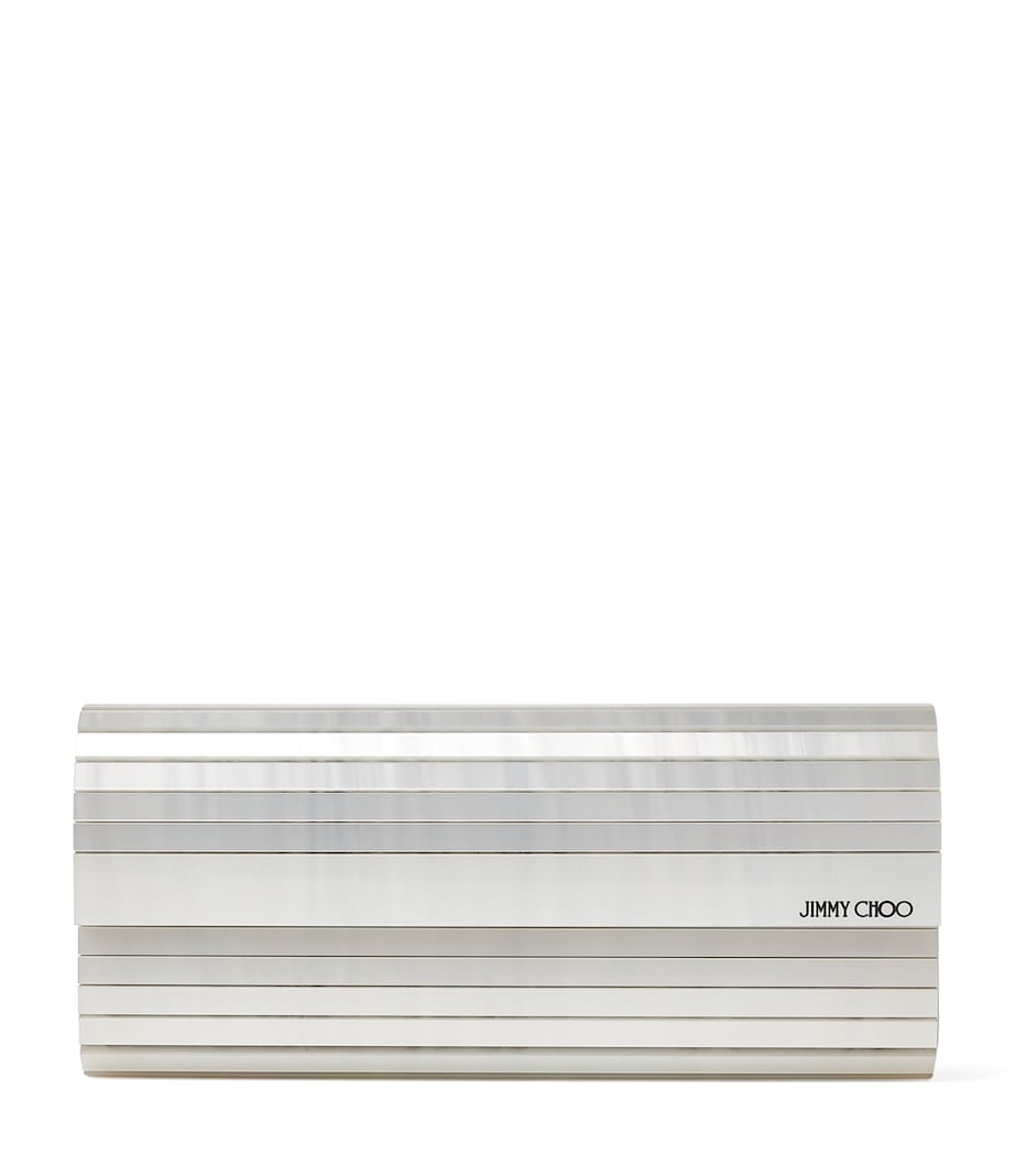 Jimmy Choo mother-of-pearl Sweetie clutch bag, imported from the UK