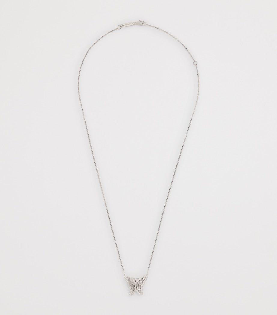 Suzanne Kalan white gold diamond butterfly necklace (British brand)