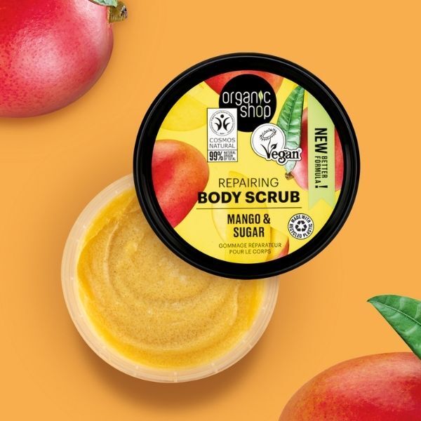 Organic Shop body scrub mango sugar 250ml, imported from the UK