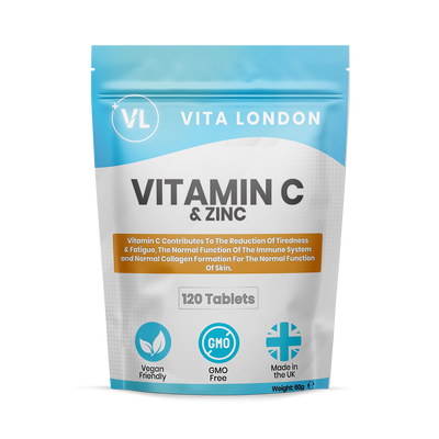 Holland & Barrett Vita London Vitamin C & Zinc 120mg Immune Support Tablets 120 Count- Buy online at McGrocer