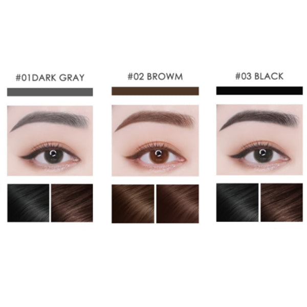 Livingandhome 3-piece eyebrow pencil set with three shades, UK version