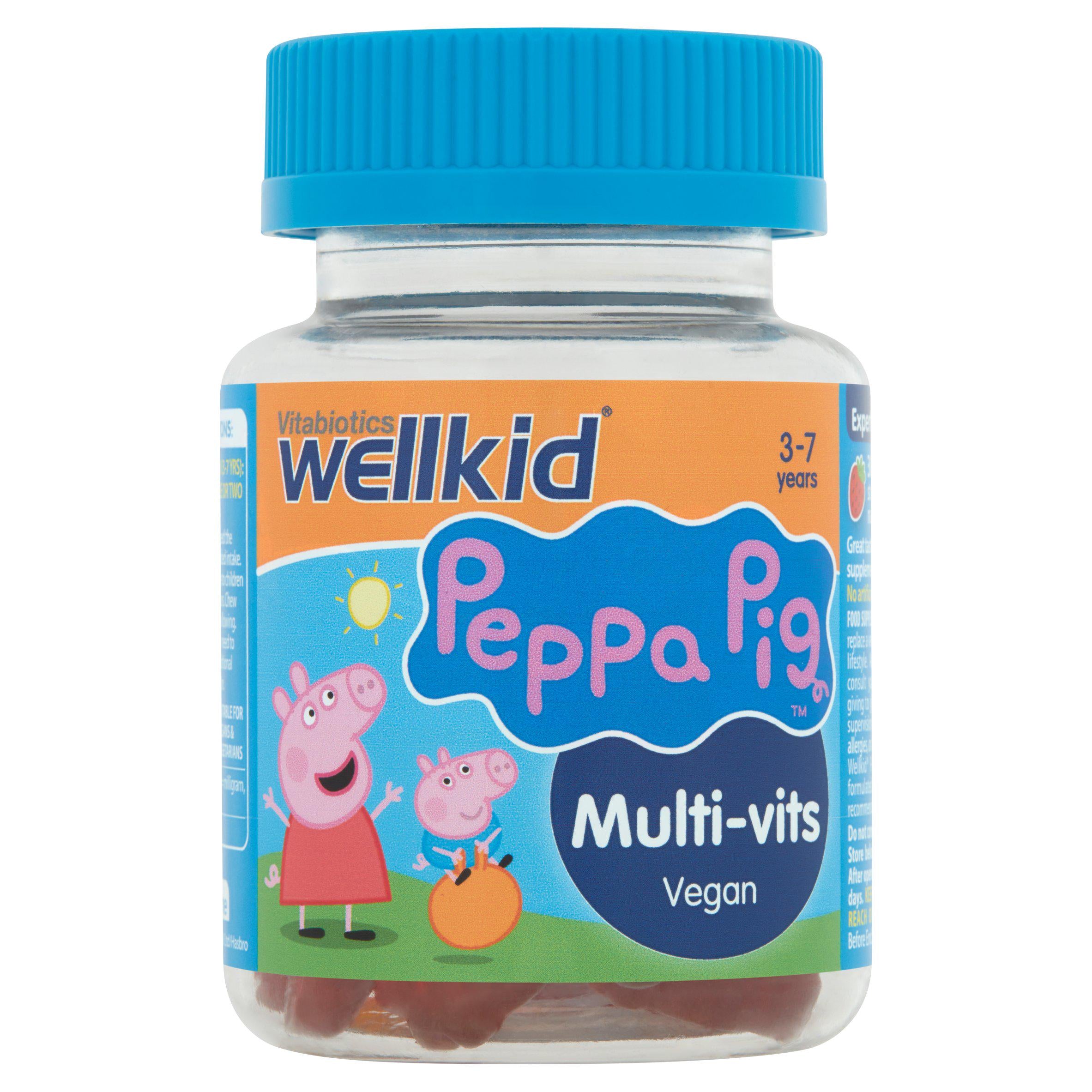 Vitabiotics WellKid Peppa Pig Multi-Vits Soft Jellies 3-7 Years x30 GOODS Sainsburys   