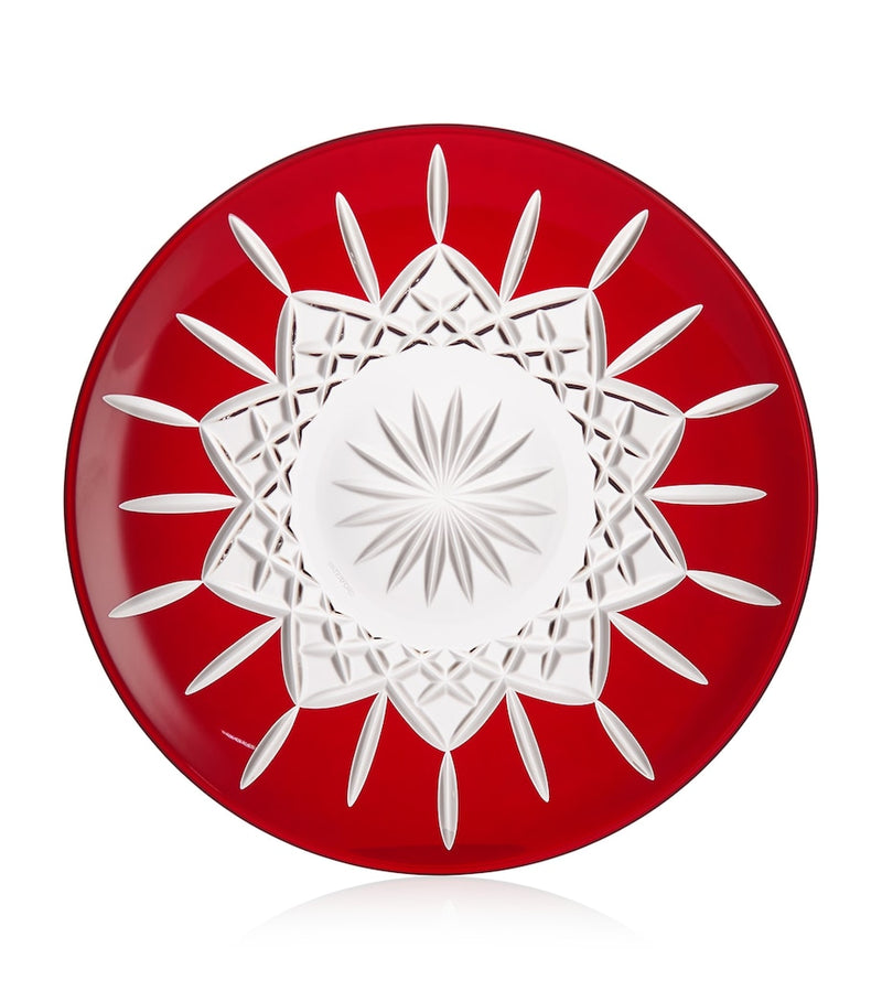 Waterford Lismore Red decorative crystal plate 30cm (British brand)