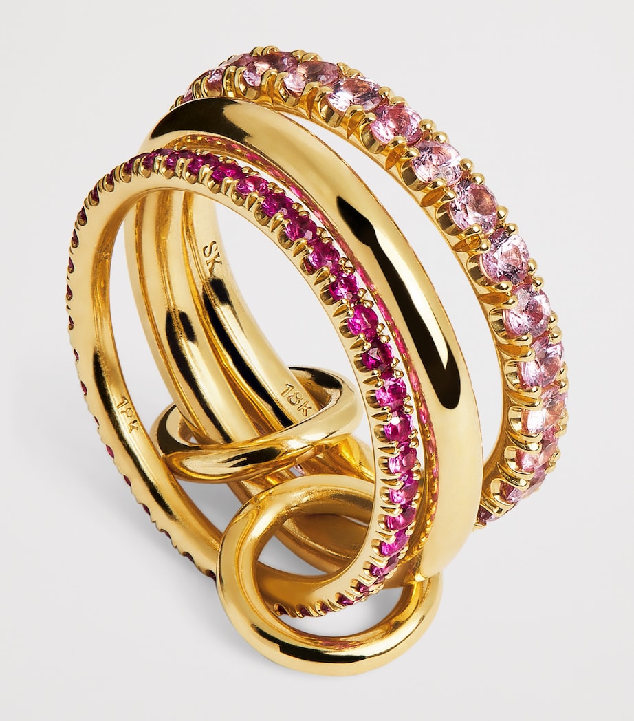Spinelli Kilcollin Norah ring yellow gold pink sapphire - British product