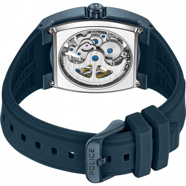 Police Blue Mens Skeletor watch - British product