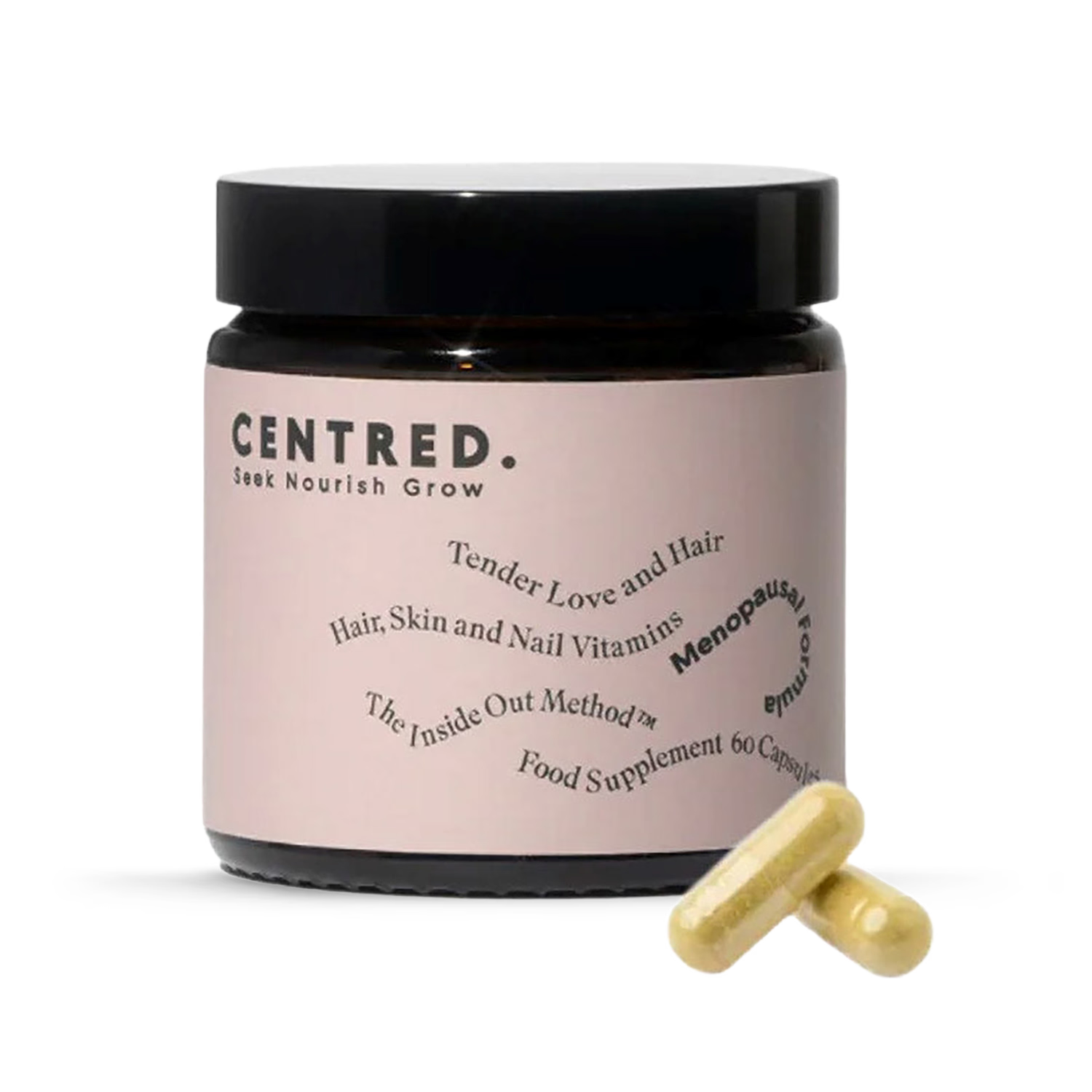 Centred. Menopause Formula Tender Love and Hair 60 capsules (British brand)