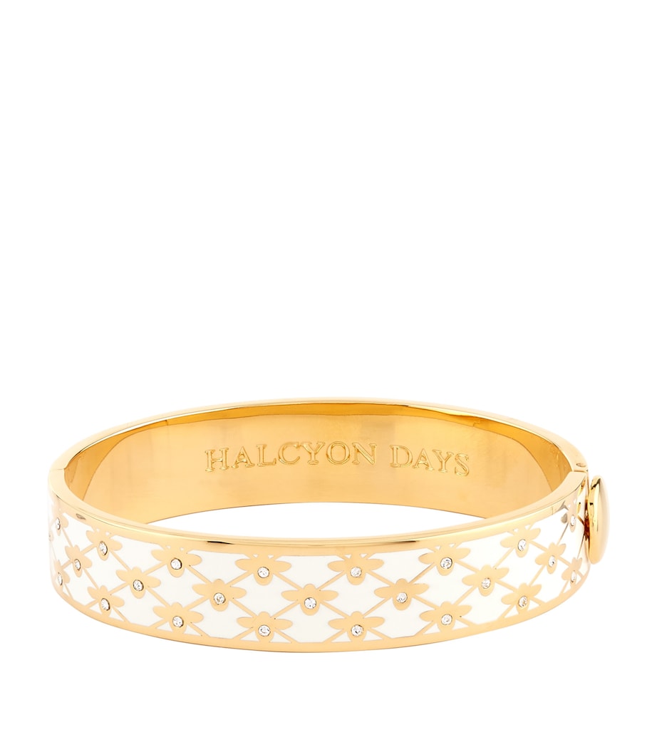 Halcyon Days bangle Bee Trellis 18kt gold plated - British product
