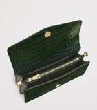 Aspinal of London Eliza croc-embossed clutch bag (British brand)