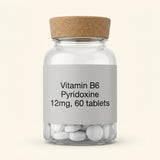 Holland & Barrett Vitamin B6 Pyridoxine supplement 60 tablets, imported from the UK