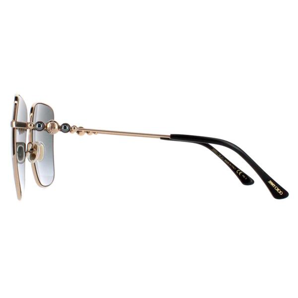 Jimmy Choo HESTER/S gold gradient square frame sunglasses, imported from the UK