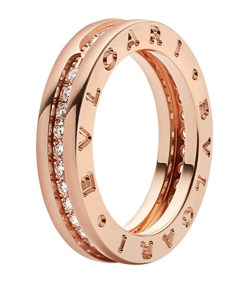 Bvlgari rose gold diamond B.zero1 ring - British product