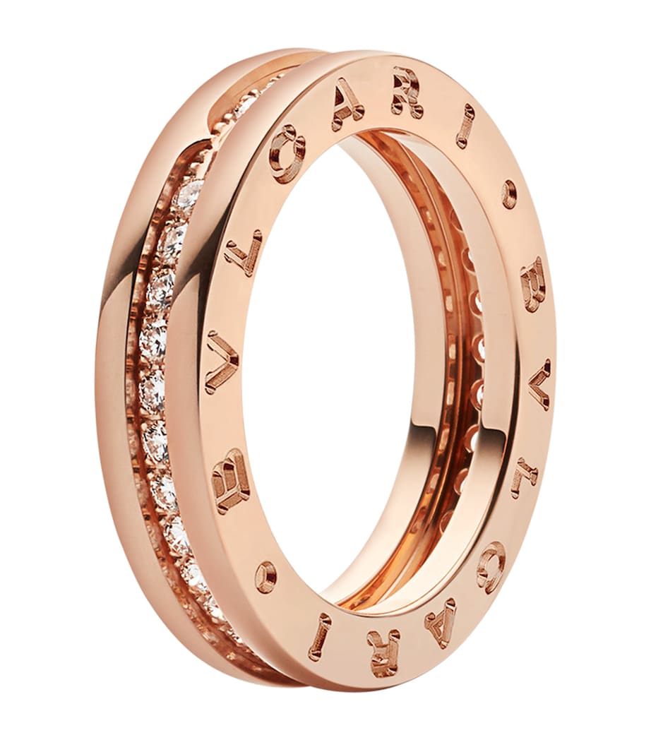 Bvlgari rose gold diamond B.zero1 ring - British product