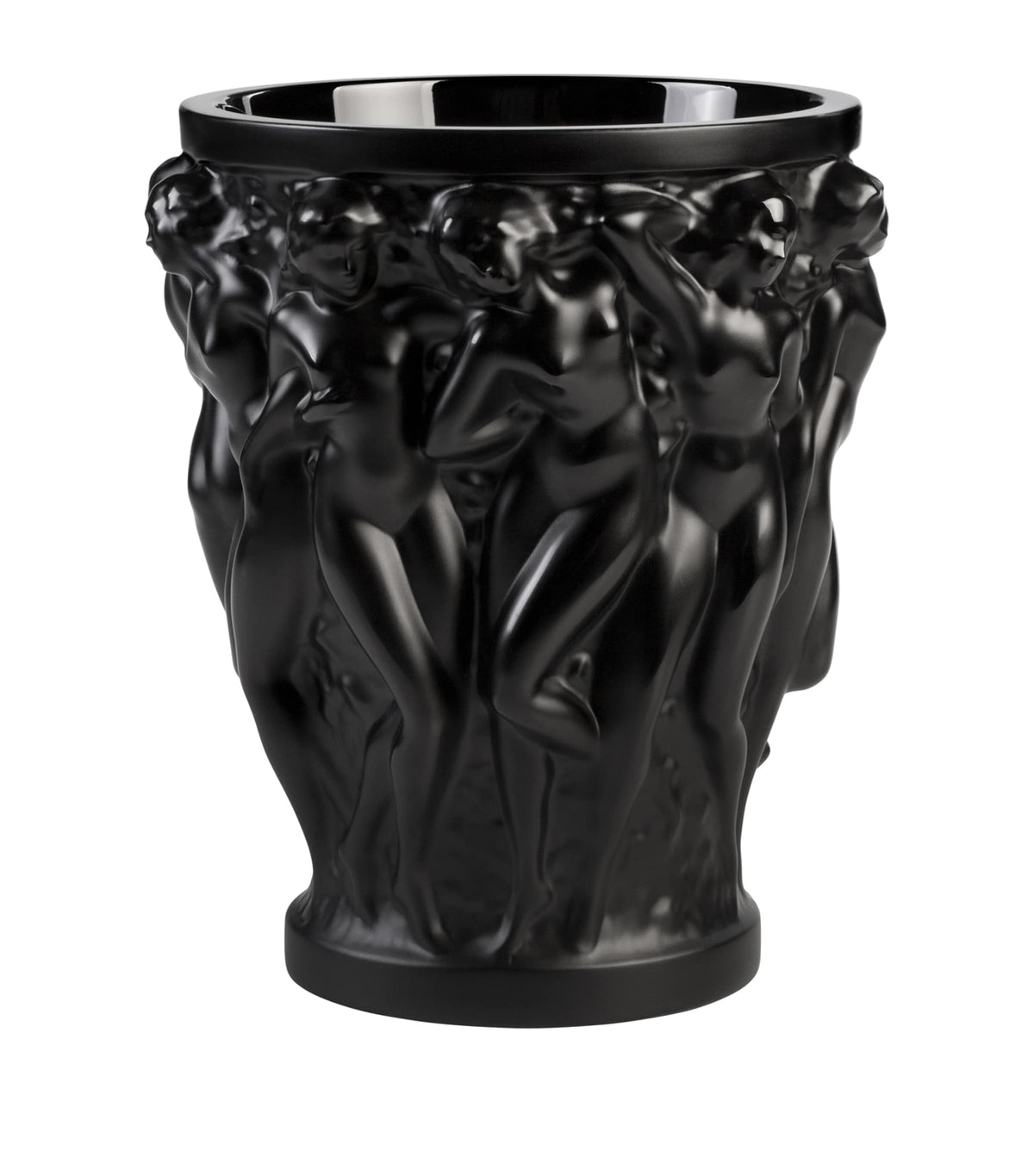 Lalique Bacchantes small crystal vase 15cm, UK version