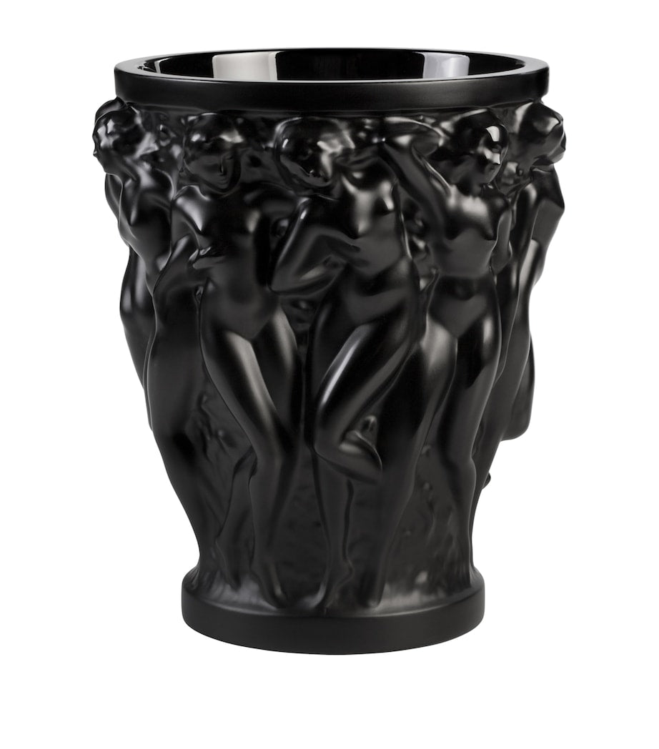Lalique Bacchantes small crystal vase 15cm, UK version